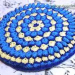 круглая подушка на стул крючком (4)