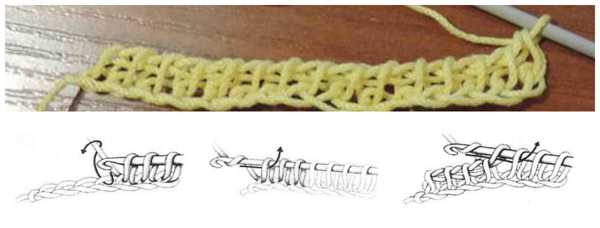плетенка - простое тунисское вязание (4)