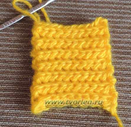 боснийское вязание - настоящая резинка крючком (9)