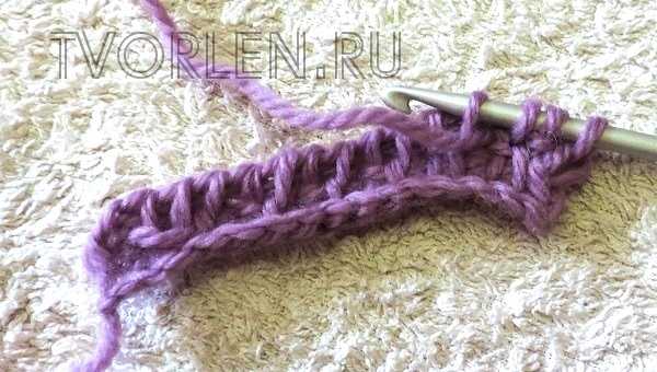 Снятые петли в технике тунисского вязания (7)